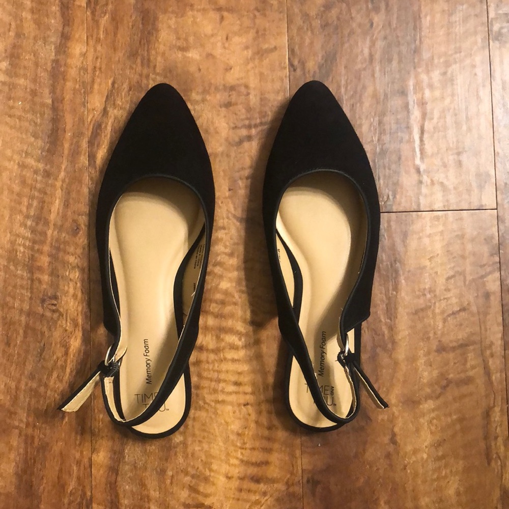 Black Memory Foam Flats.